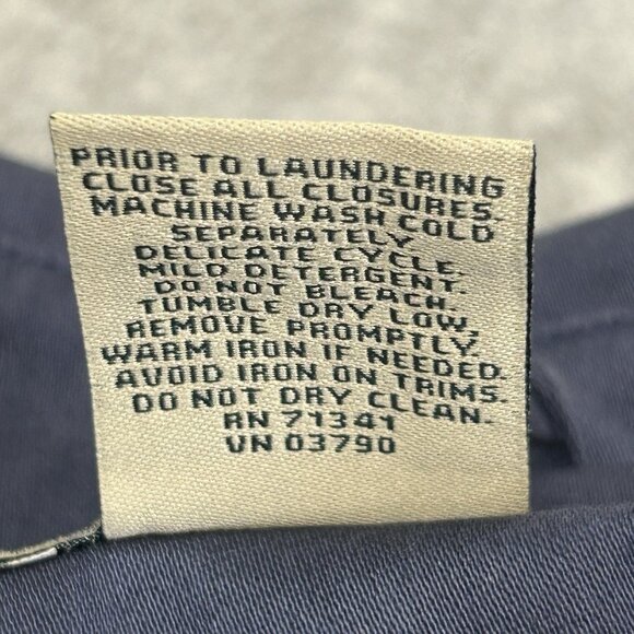 VTG L.L. BEAN Women’s S Utility Jacket Blue 100% Cotton Button Front Pockets - Picture 7 of 7